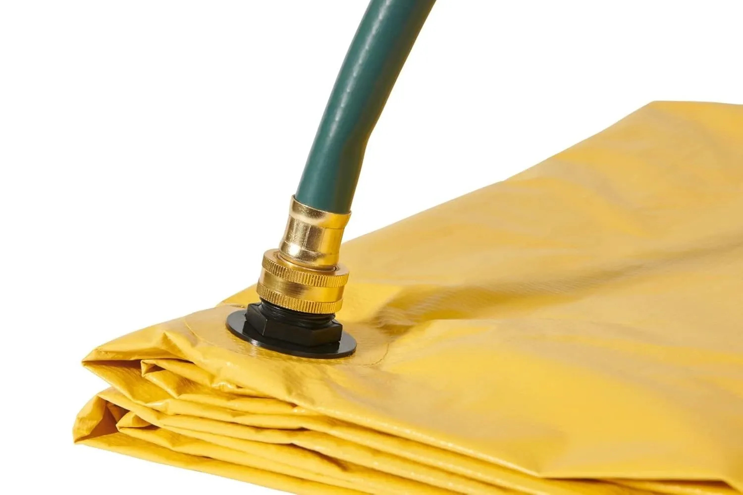 Mytee Products 12' x 12' Drain Tarp - Roof Ceiling Leak Drip Diverter Tarp Heavy Duty - Yellow