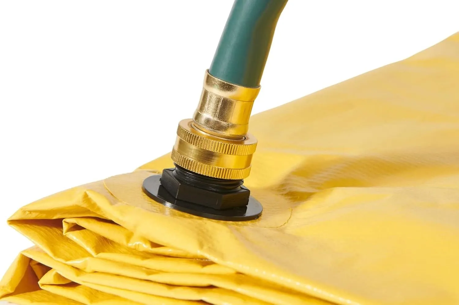 Mytee Products 12' x 12' Drain Tarp - Roof Ceiling Leak Drip Diverter Tarp Heavy Duty - Yellow