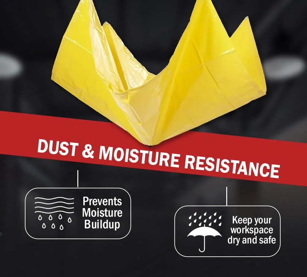 Mytee Products 12' x 12' Drain Tarp - Roof Ceiling Leak Drip Diverter Tarp Heavy Duty - Yellow