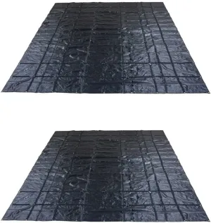 Mytee Products (2 Pack) 16' x 24' Flatbed Truck Tarps Heavy Duty 18oz Steel Tarp - Black