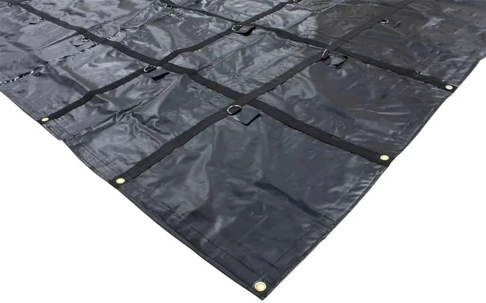 Mytee Products (2 Pack) 16' x 24' Flatbed Truck Tarps Heavy Duty 18oz Steel Tarp - Black