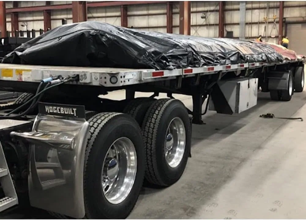 Mytee Products 2 Pack 20' x 24' Flatbed Truck Tarps Heavy Duty Steel Machinery Tarp - Black