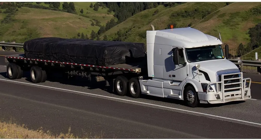 Mytee Products 2 Pack 20' x 24' Flatbed Truck Tarps Heavy Duty Steel Machinery Tarp - Black