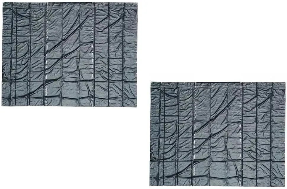 Mytee Products 2 Pack 20' x 24' Flatbed Truck Tarps Heavy Duty Steel Machinery Tarp - Black