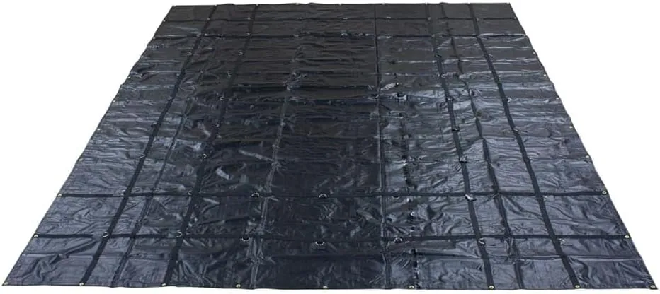 Mytee Products 2 Pack 20' x 24' Flatbed Truck Tarps Heavy Duty Steel Machinery Tarp - Black