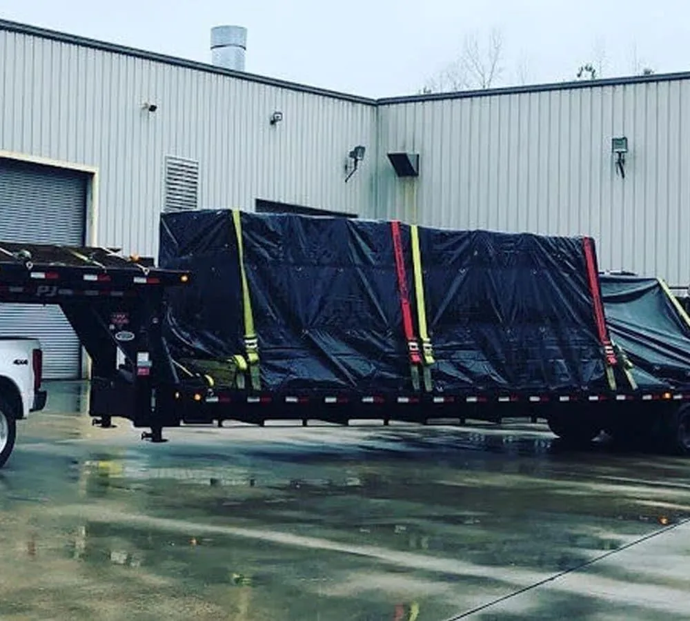 Mytee Products 2 Pack 20' x 24' Flatbed Truck Tarps Heavy Duty Steel Machinery Tarp - Black