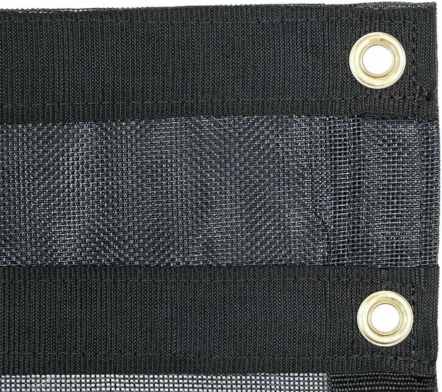 Mytee Products 8'x16' Dup Truck Mesh Tarp with 5 Inch 18Oz Double Pocket & Grommets - Vinyl Coated Dump Trailer Tarp to Prevent Load Spillage During Transportation