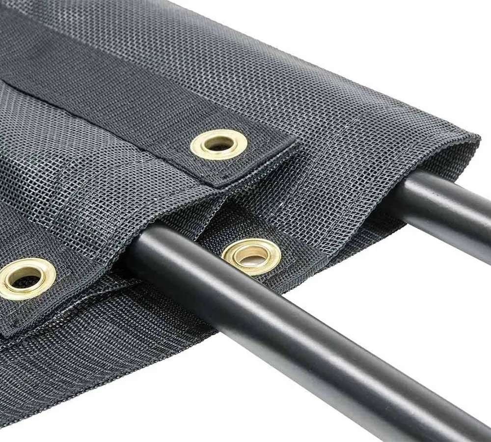 Mytee Products 8'x16' Dup Truck Mesh Tarp with 5 Inch 18Oz Double Pocket & Grommets - Vinyl Coated Dump Trailer Tarp to Prevent Load Spillage During Transportation