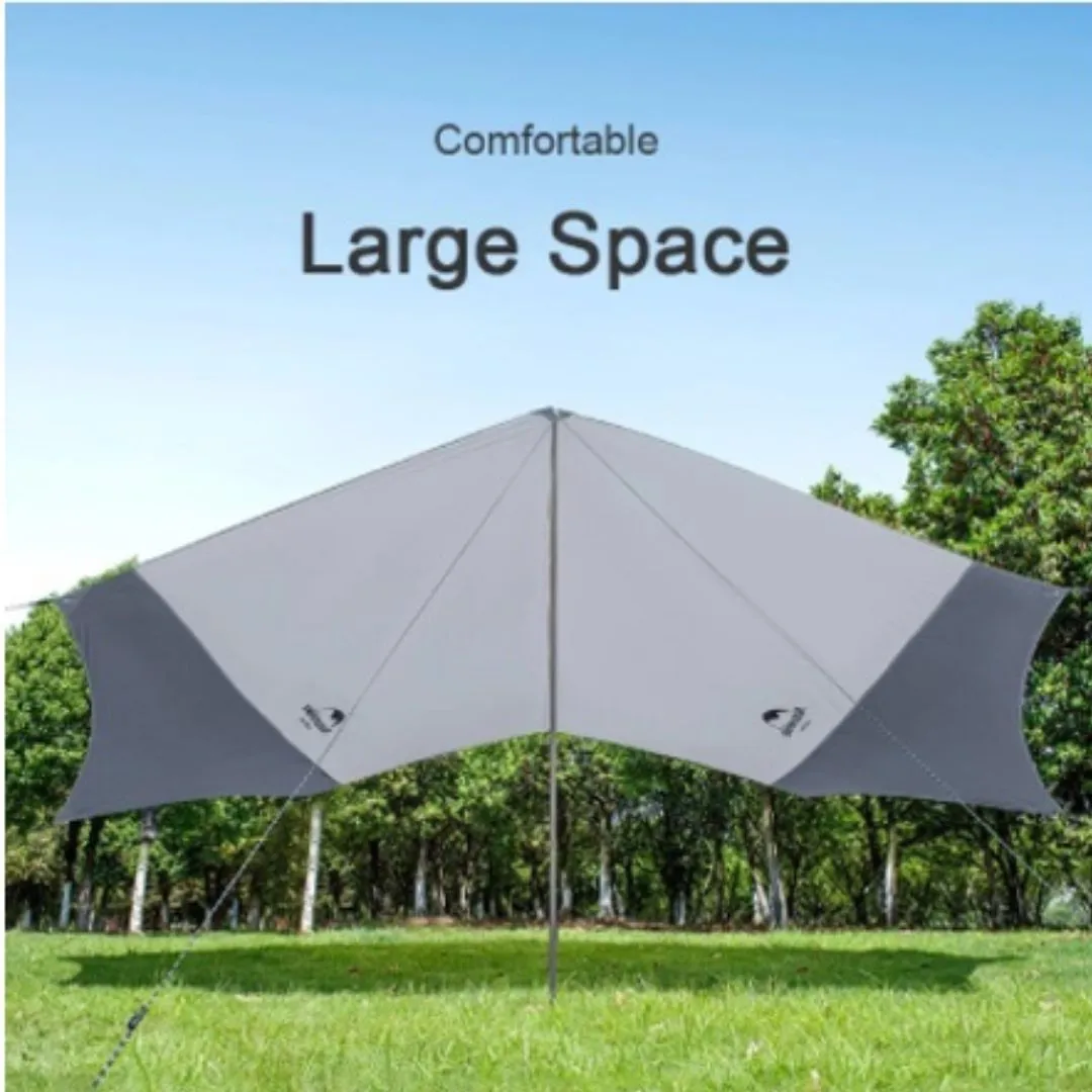 Naturehike UPF50  Hexagon Tarp With 2 Poles