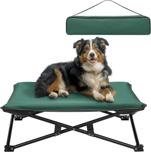 Navaris Portable Elevated Dog Bed with Carry Bag - Medium Raised Dog/Cat Bed for Outdoor Travel Camping Off The Floor Hammock Chair Suitable for 33lbs (15kg)