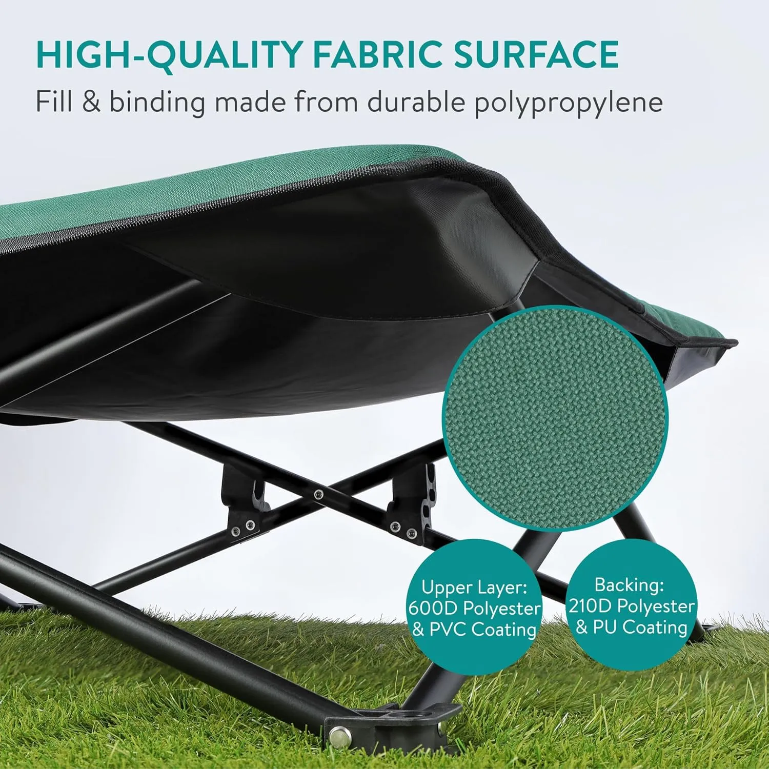 Navaris Portable Elevated Dog Bed with Carry Bag - Medium Raised Dog/Cat Bed for Outdoor Travel Camping Off The Floor Hammock Chair Suitable for 33lbs (15kg)