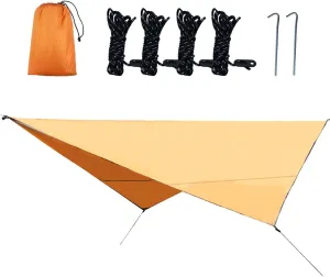Naysku Sunshade Canopy, Outdoor Waterproof Windproof Awning Picnic Mat, Shade Canopy for Patio UV Block for Outdoor Facility and Activities, Perfect for Backpacking, Camping and Hiking