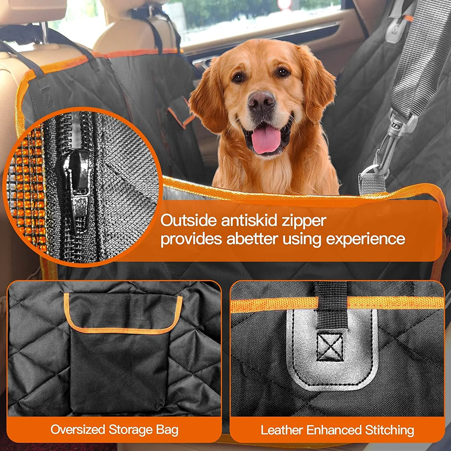 🐶NEW Dog Seat Cover for Back Seat, Mesh Waterproof Dog Hammock Scratch proof Pet Seat Covers with 2 Bag by Js House