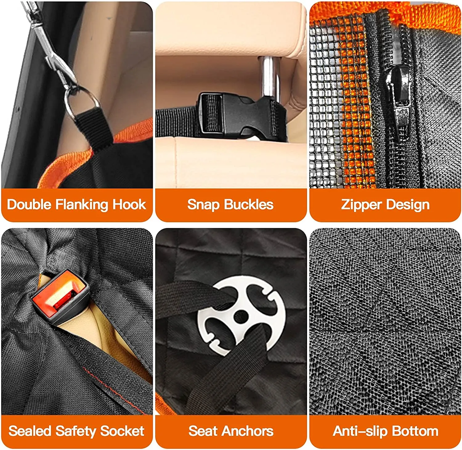 🐶NEW Dog Seat Cover for Back Seat, Mesh Waterproof Dog Hammock Scratch proof Pet Seat Covers with 2 Bag by Js House