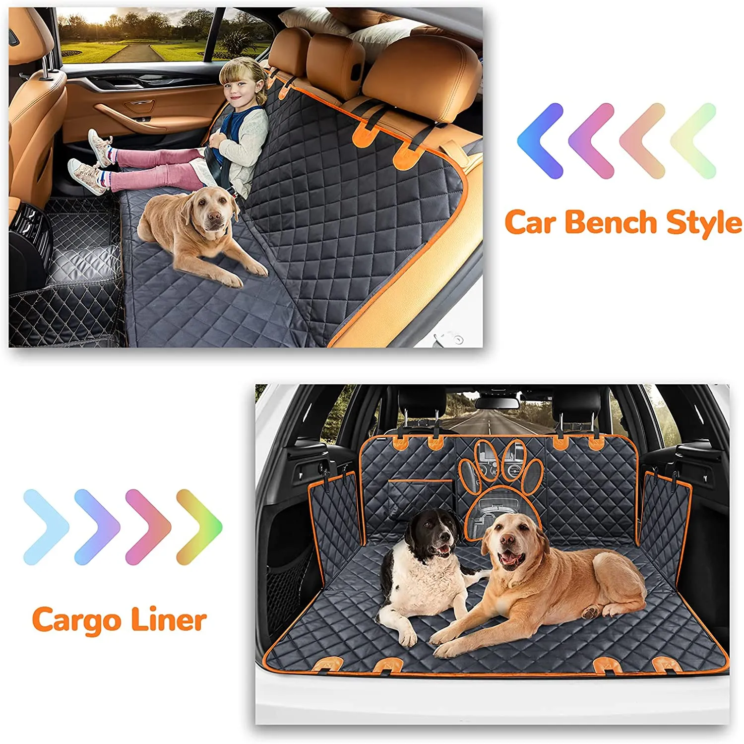 🐶NEW Dog Seat Cover for Back Seat, Waterproof Dog Hammock ,Anti-Slip Back Seat Car Seat Cover by Js House