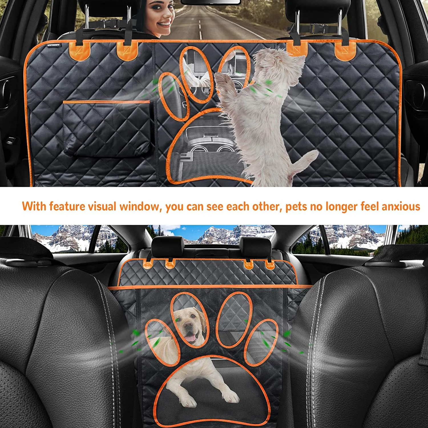 🐶NEW Dog Seat Cover for Back Seat, Waterproof Dog Hammock ,Anti-Slip Back Seat Car Seat Cover by Js House