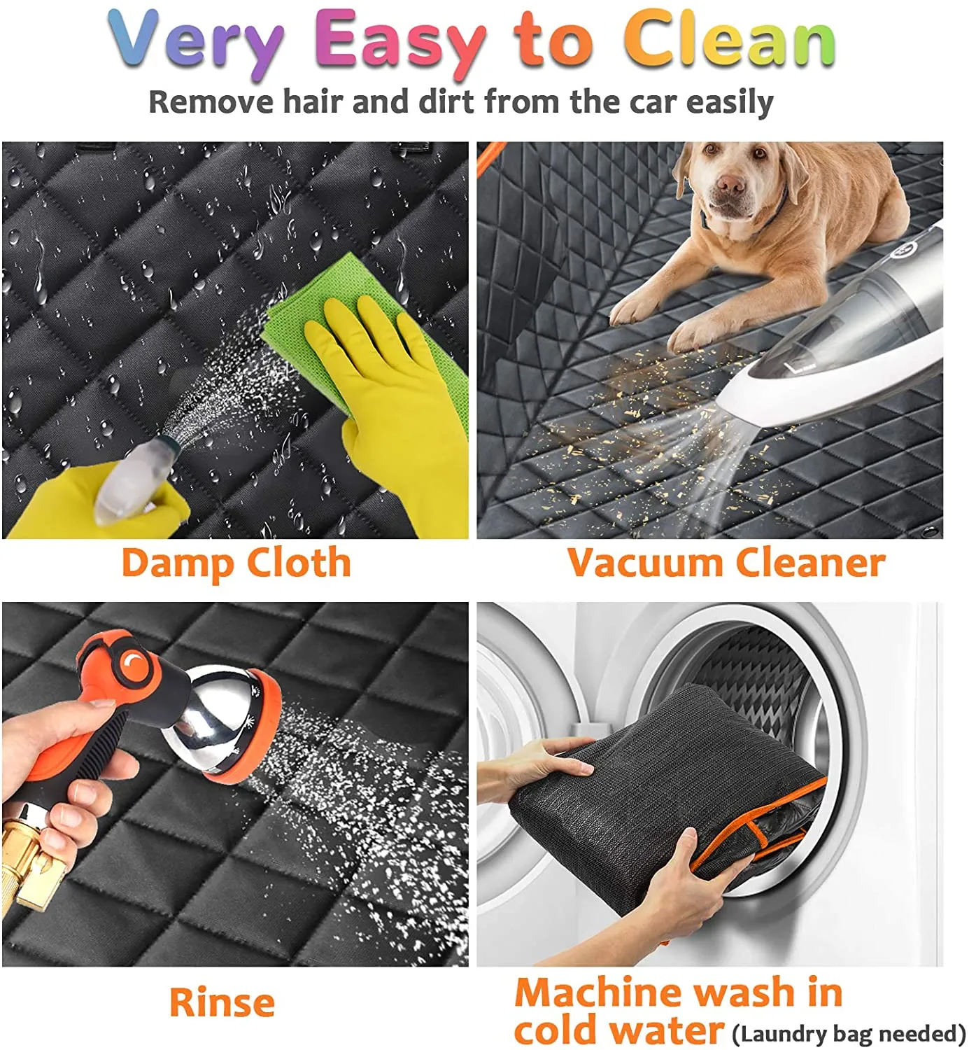 🐶NEW Dog Seat Cover for Back Seat, Waterproof Dog Hammock ,Anti-Slip Back Seat Car Seat Cover by Js House