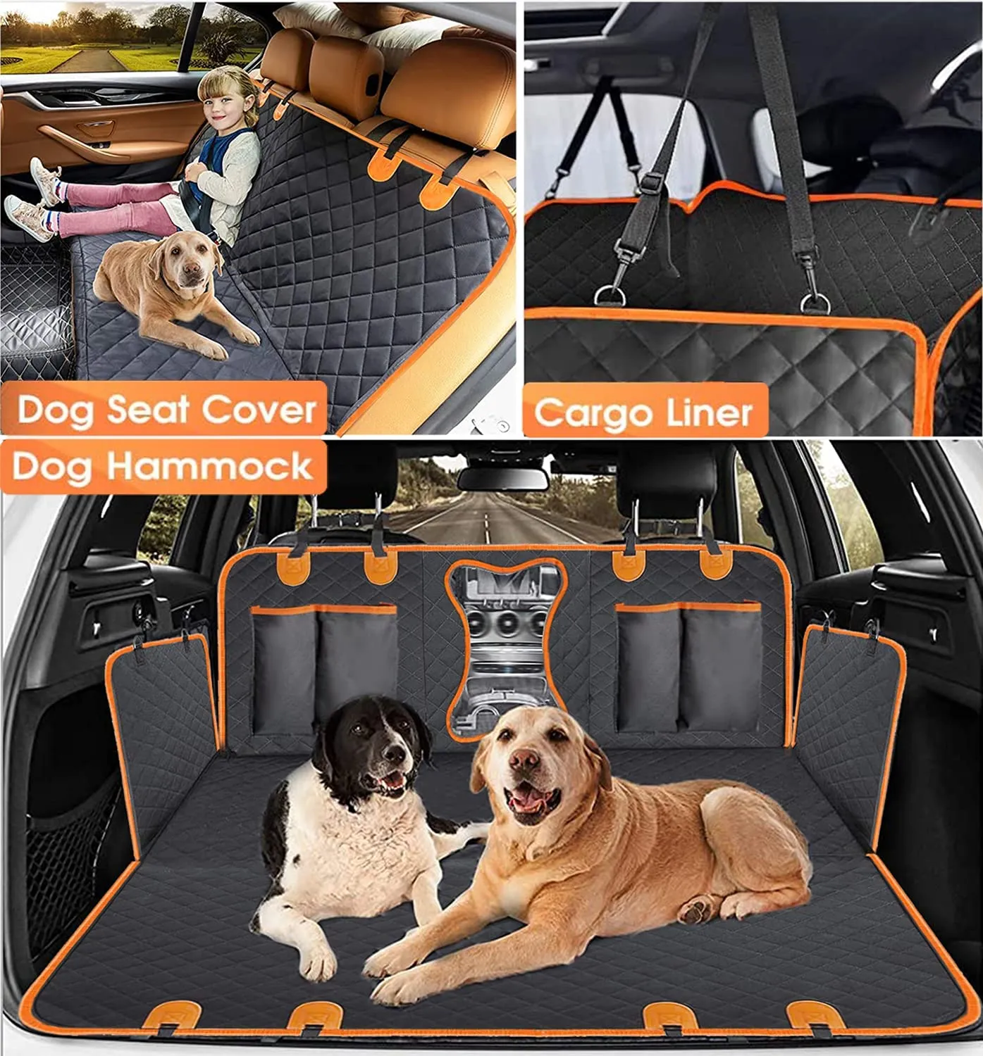 🐶NEW Dog Seat Cover for Back Seat, Waterproof Dog Hammock Scratch proof Pet Seat Covers with 4 Bag by Js House
