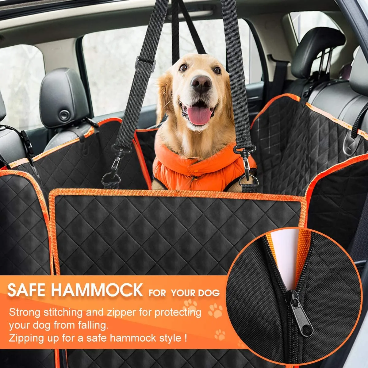 🐶NEW Dog Seat Cover for Back Seat, Waterproof Dog Hammock Scratch proof Pet Seat Covers with 4 Bags by Js House