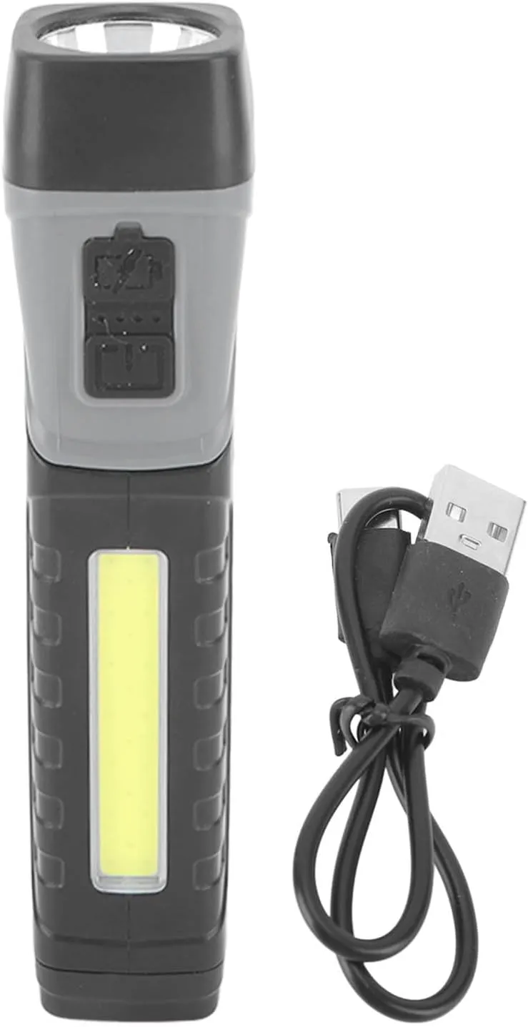 Niiyen 5 Modes Magnetic Rechargeable Flashlights LED COB Flashlight Super Bright IPX4 Waterproof 5 Modes Rotatable Magnetic Flashlight with Clip for Work Camping