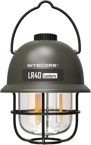 NITECORE LR40 Multifunct al Rechargeable Camping Lantern 100 Lumens w/Eco-Sensa USB C Charging Cable - Green