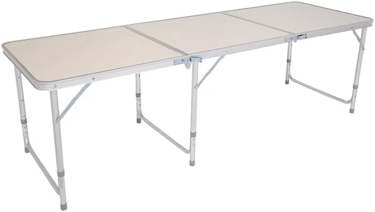NOLLAM Portable Multipurpose Folding Table Lightweight Folding Camp Table with Aluminum Legs Portable Aluminum Dining Table 70.86" x 23.62" x 27.56" Outdoor Camp Table for Backyard Barbecue Beach