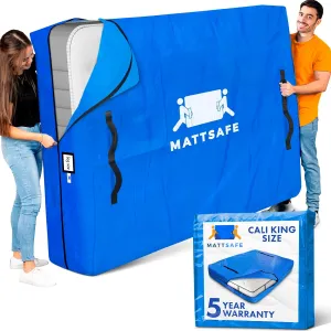 Nordic Elk Mattress Bags for Moving and Storage (Cali King) Heavy Duty Moving Supplies, 8 Sturdy Handles, Strong Zipper, Mattress Cover Bed Bags, Storage Cover Essentials Packing Protector