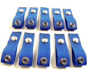 N.W. Tarp & Canvas Extender Snaps for Your Boat Cover, Blue (Extend A Snap), Adds 2" Inch, Finger Loop Built in, 10 Piece Set