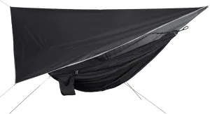 Nylon Hammock with Canopy and Net Tent Tarp for Outdoor Use, Black and Black