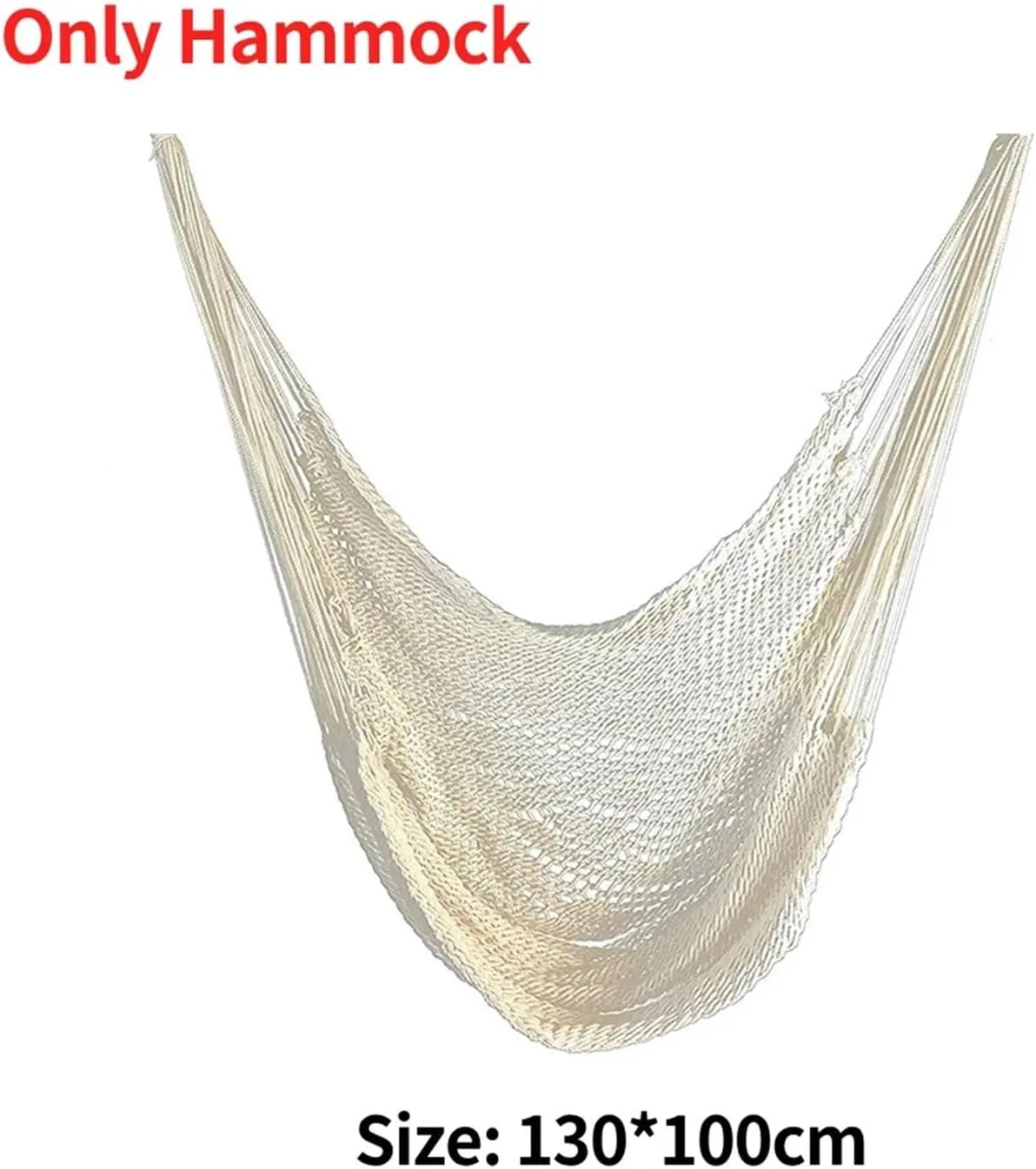 Nylon Parachute Hammock Net Outdoor Garden Hammock Tassel Canvas Swing Chair Hanging Bed Hiking Camping Foldable Terrace Hammock(Style3)