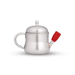 Oil Pot With Handle - 3.5 x 5 Inches | Stainless Steel Oil Pot With Lid/ Tea Pot for Home/ 95 Gms Approx