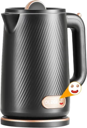 OLEGA Electric Kettle - 1500W Electric Tea Kettle 1.8L Stainless Steel Inner Electric Kettles for Boiling Water Auto Shut Off Boil-Dry Protection Electric Water Kettle for Coffee Tea