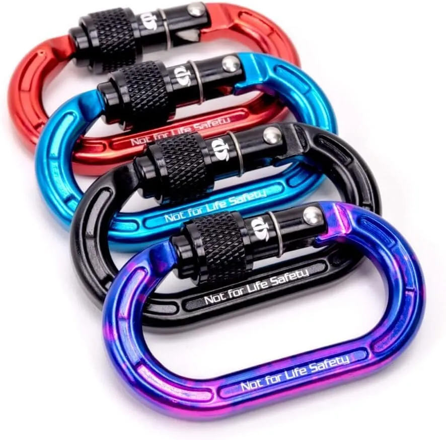 Omega Pacific Micro Raider Aluminum Keylock Screw-Lok - Our Top Carabiner has been Scaled Down to Create The Ultimate Accessory Connector