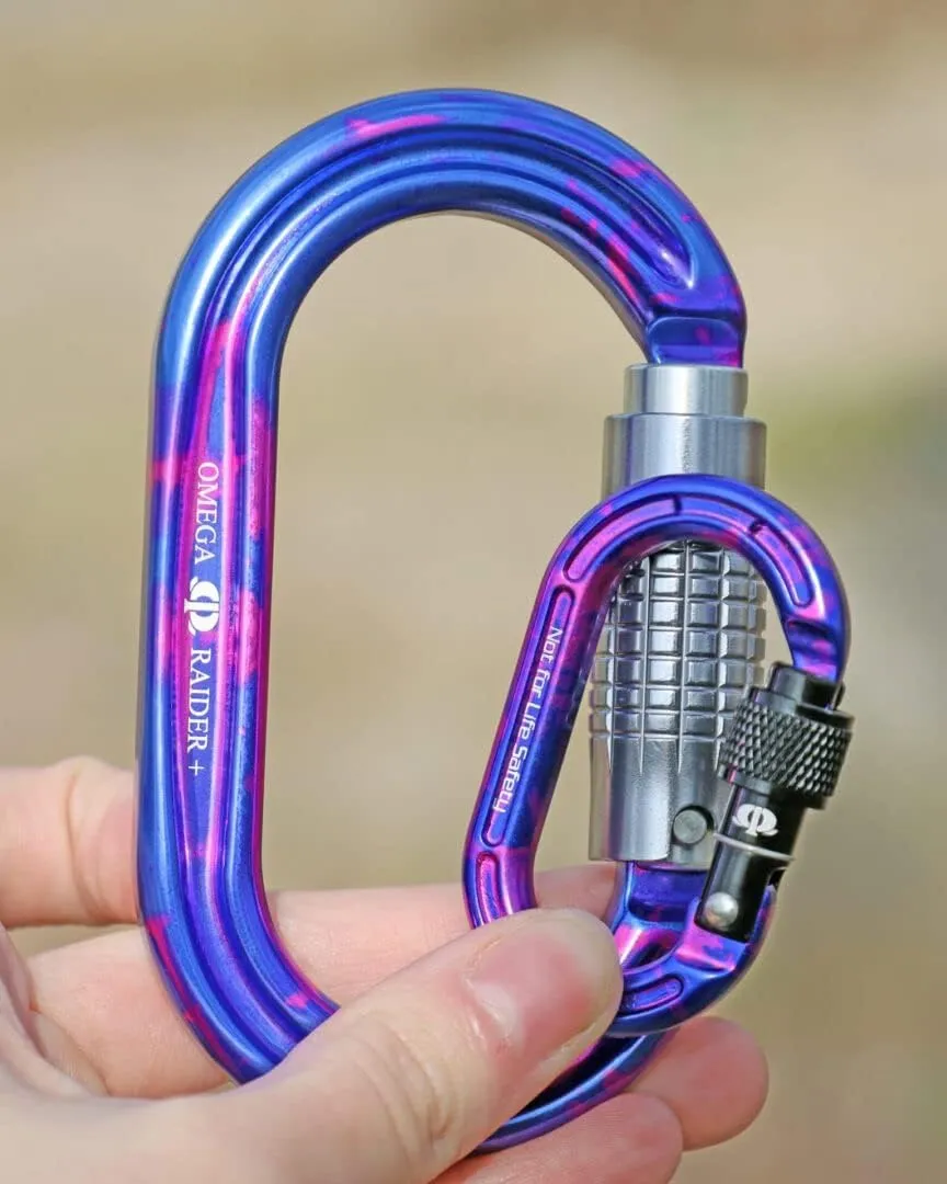 Omega Pacific Micro Raider Aluminum Keylock Screw-Lok - Our Top Carabiner has been Scaled Down to Create The Ultimate Accessory Connector
