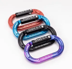 Omega Pacific Micro Raider Aluminum Keylock Straightgate Multi-Pak (4) - Our Top Carabiner has Been Scaled Down to Create The Ultimate Accessory Connector