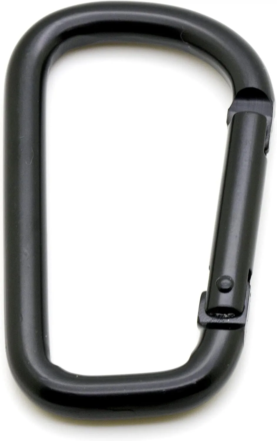 OnDepot 3 Inch Heavy Duty Black Carabiner Clip – D Shape Steel Spring Snap Hook Buckle for Outdoor, Keychain, Utility Use – 100 Pack