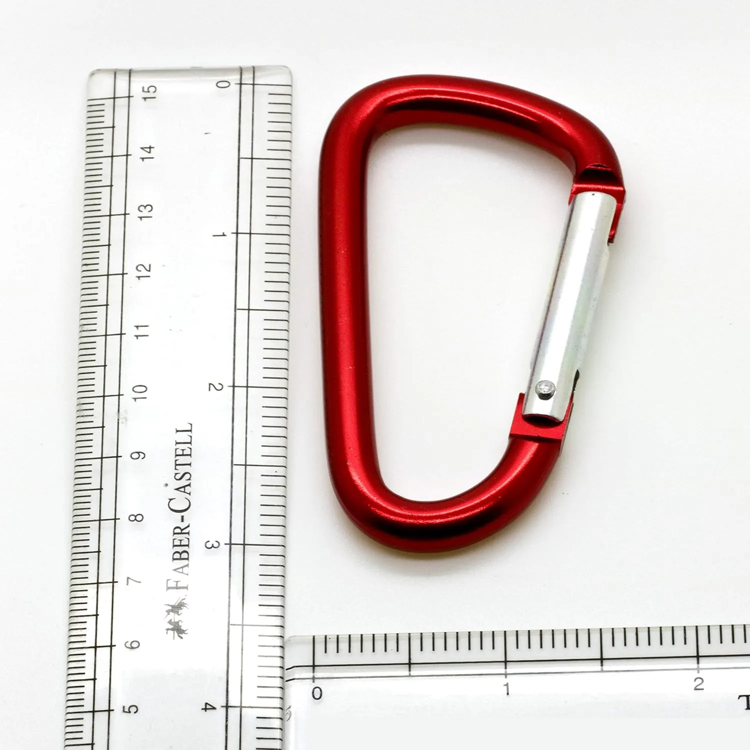 ONDEPOT 3" Aluminum Carabiner D Shape Buckle Pack, Keychain Clip, Spring Snap Key Chain Clip Hook Buckle