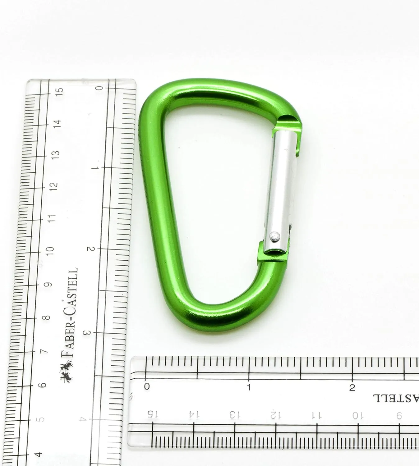 ONDEPOT 3" Aluminum Carabiner D Shape Buckle Pack, Keychain Clip, Spring Snap Key Chain Clip Hook Buckle