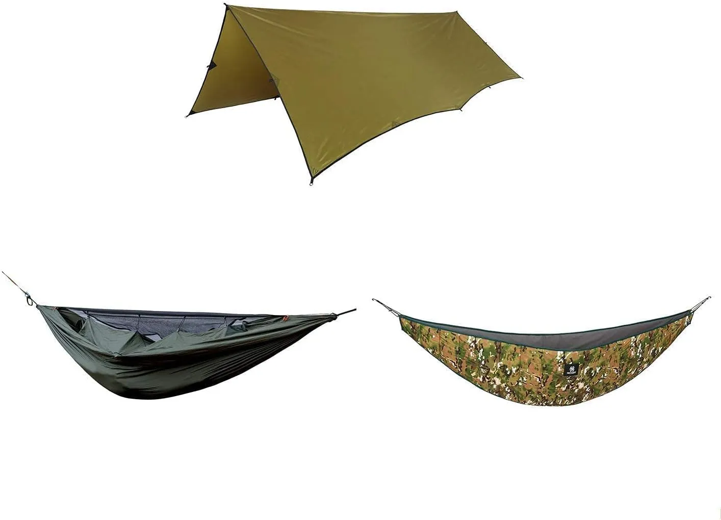 OneTigris Hideout Hammock Underquilt   Bulwark All Season Camping Tarp   KOMPOUND Camping Hammock