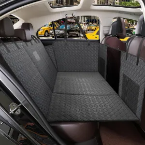 ONTYZZ Back Seat Extender Holds 440 lbs, Camping Air Mattresses with Mesh Window, Hard Bottom Seat Extender, Waterproof Non-Slip Hammock for Car, SUV, Black