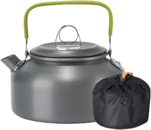 Outdoor Camping Coffee and Teas Kettle Portable Teapot Aluminum Alloys Camp Teas Coffee Pots Water Boilers for Picnics