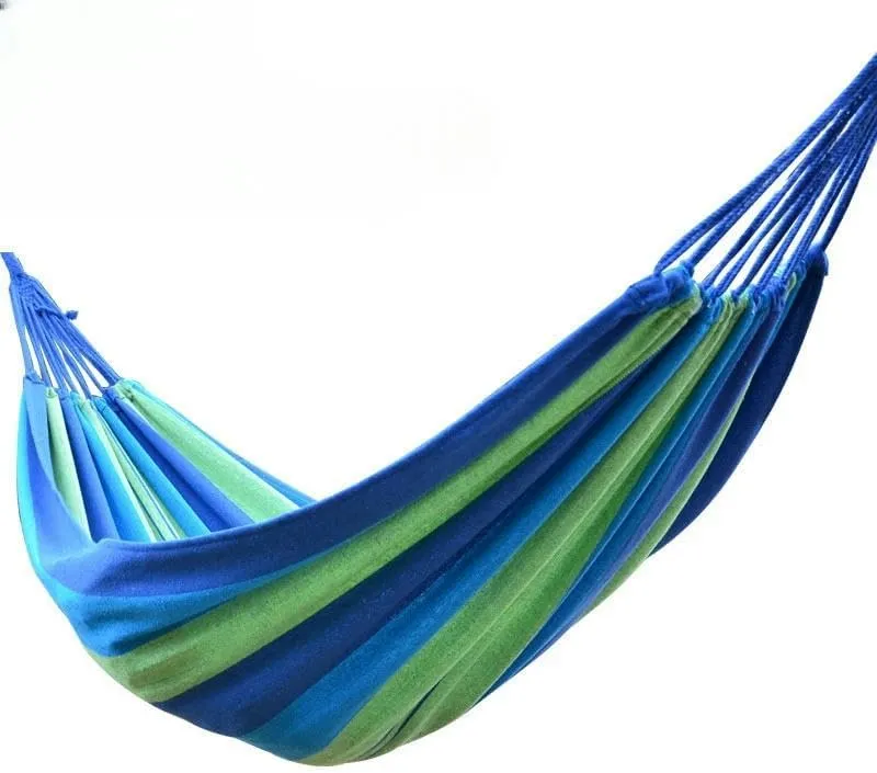 Outdoor Camping Equipment Colored Double Canvas Hammock Dormitory Chair Anti Rollover Hammock