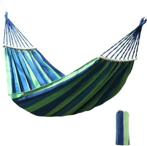 Outdoor Camping Equipment Colored Double Canvas Hammock Dormitory Chair Anti Rollover Hammock
