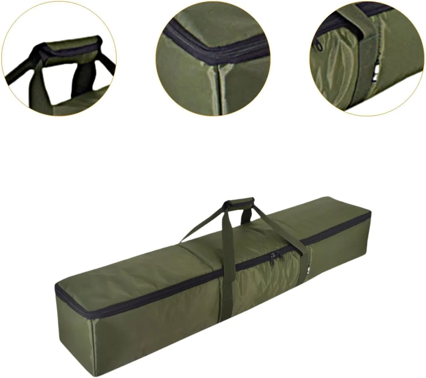 Outdoor Camping Hammock Stand Handbag Folding Hanging Chair Storage Bag Oxford Cloth Zippered Duffel Bag for Courtyard Garden, Green