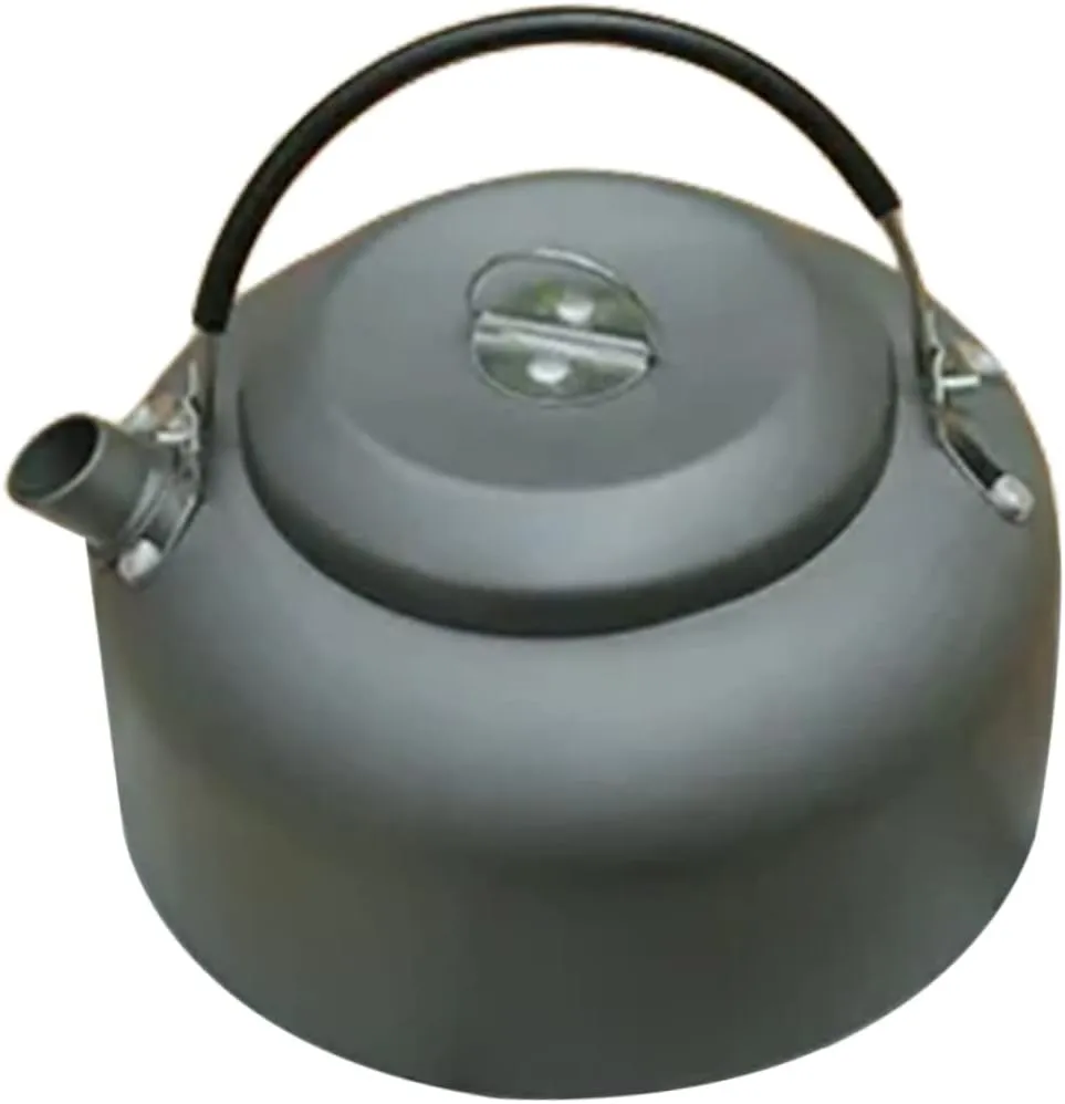 Outdoor Camping Kettle 0.8l Portable Tea Pot Aluminum Alloy Anti-scald Handle