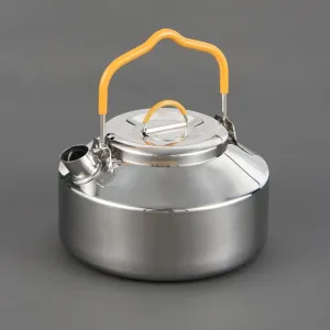 Outdoor Camping Kettle, 800ml Outdoor Water Kettle, Stainless Steel Teapot Portable Tea Kettle for Boiling Water, Compact Lightweight Camp Coffee Pot Outdoor Hiking