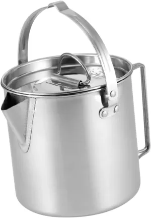 Outdoor Camping Kettle Large Capacity Stainless Steel Water Kettle with Non Slip Handle for Easy Carrying for Hiking Picnics and Outdoor Adventures
