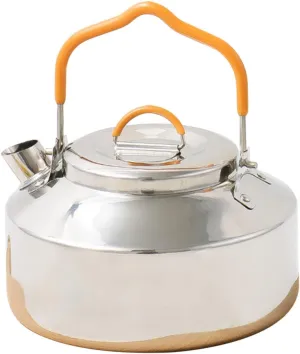 Outdoor Camping Kettle Stainless Steel Whistling Kettle Lightweight Portable for Boiling Water Ideal for Camping Hiking and Outdoor Cookware