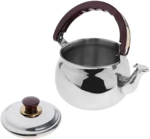 Outdoor Camping Stainless Steel Whistling Kettle Kitchen Tea Pot, 1.8L