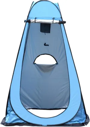 Outdoor Camping Tent Portable Shower Bath Changing Fitting Room Rain Camping Beach Privacy Toilet Tents with 3 Windows Change Clothes Tent (Color : 150CM Blue, Size : 1)